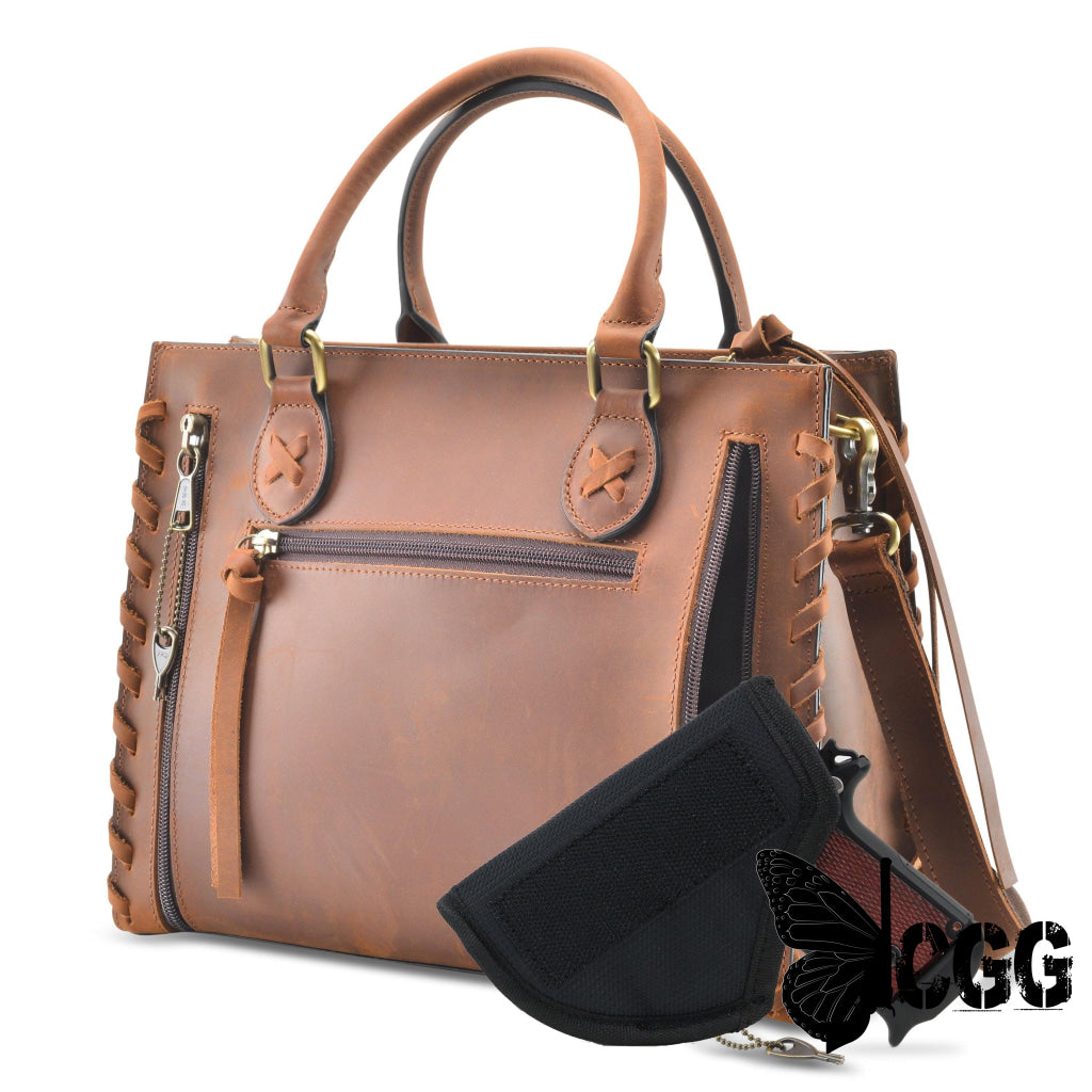 Concealed Carry Emma Leather Satchel By Lady Conceal Satchels