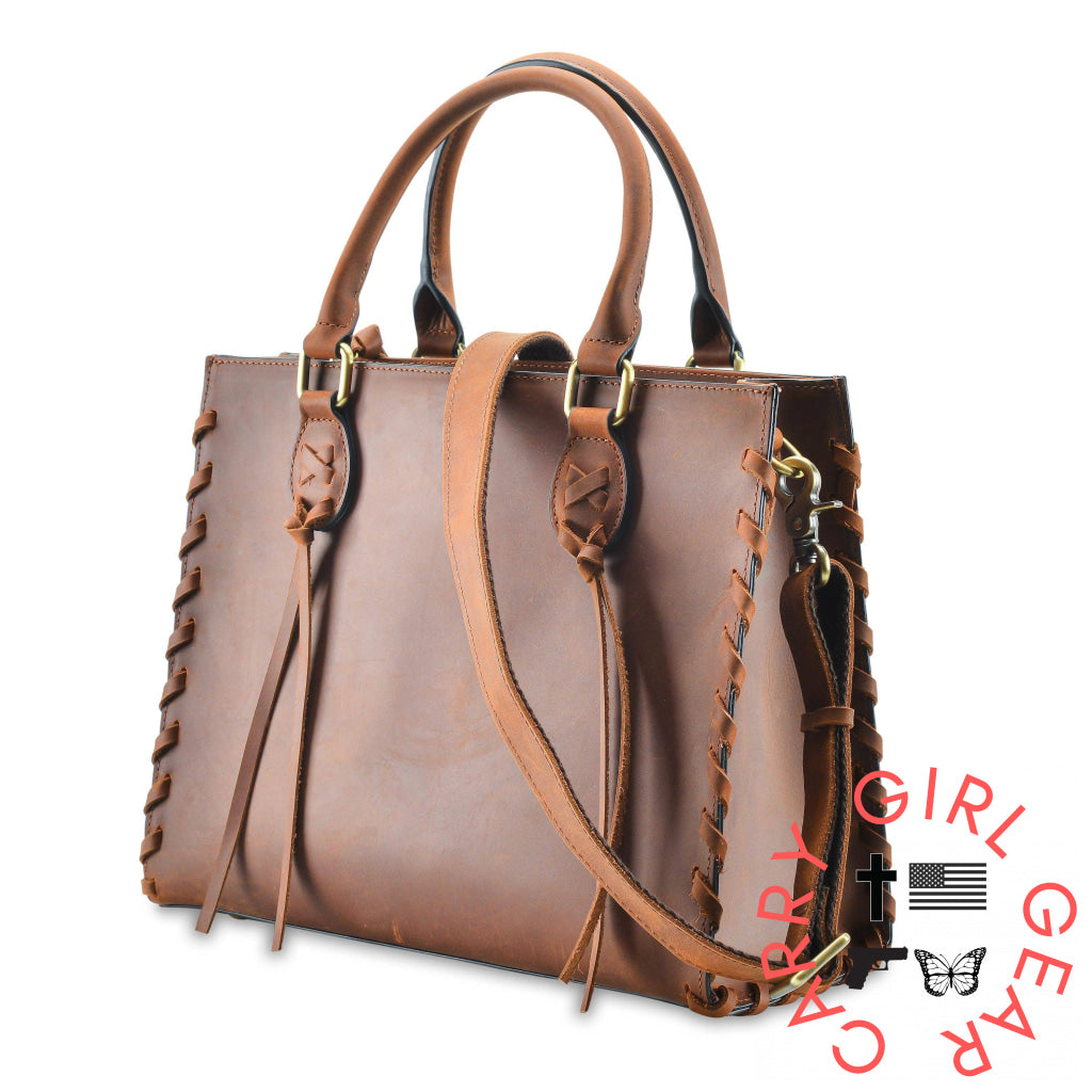 Concealed Carry Emma Leather Satchel By Lady Conceal Satchels
