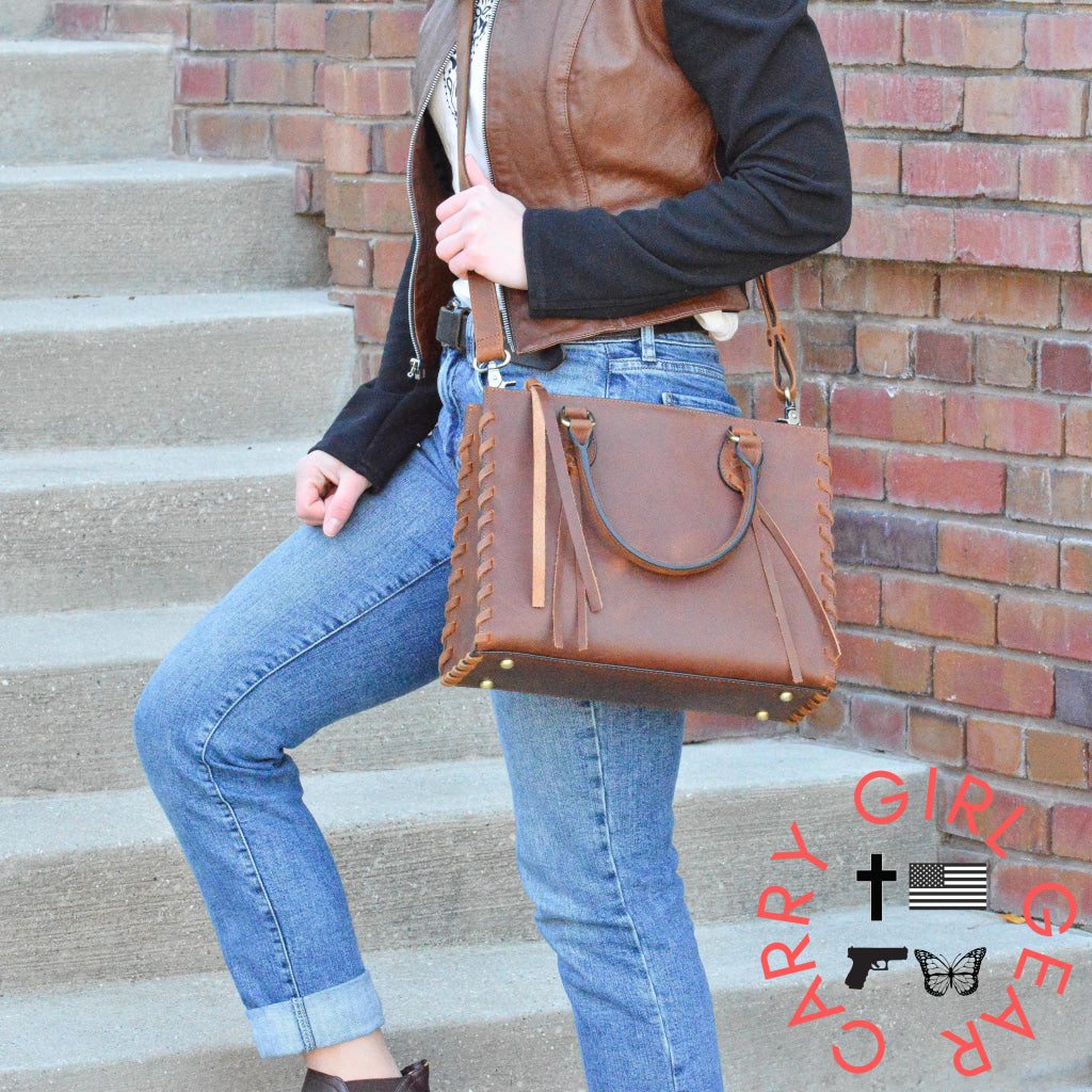 Concealed Carry Emma Leather Satchel By Lady Conceal Satchels
