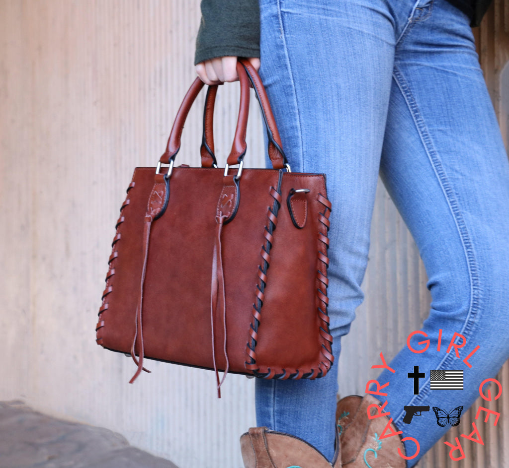 Concealed Carry Emma Leather Satchel By Lady Conceal Satchels