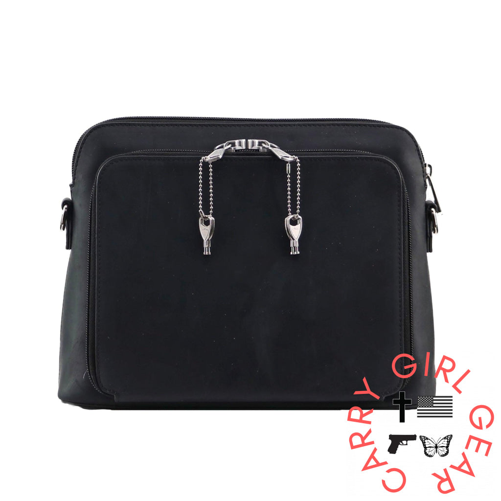 Concealed Carry Evelyn Leather Crossbody By Lady Conceal Bags