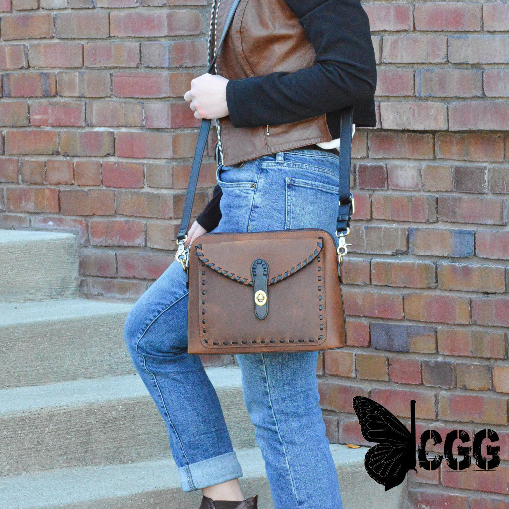 Concealed Carry Evelyn Leather Crossbody By Lady Conceal Bags