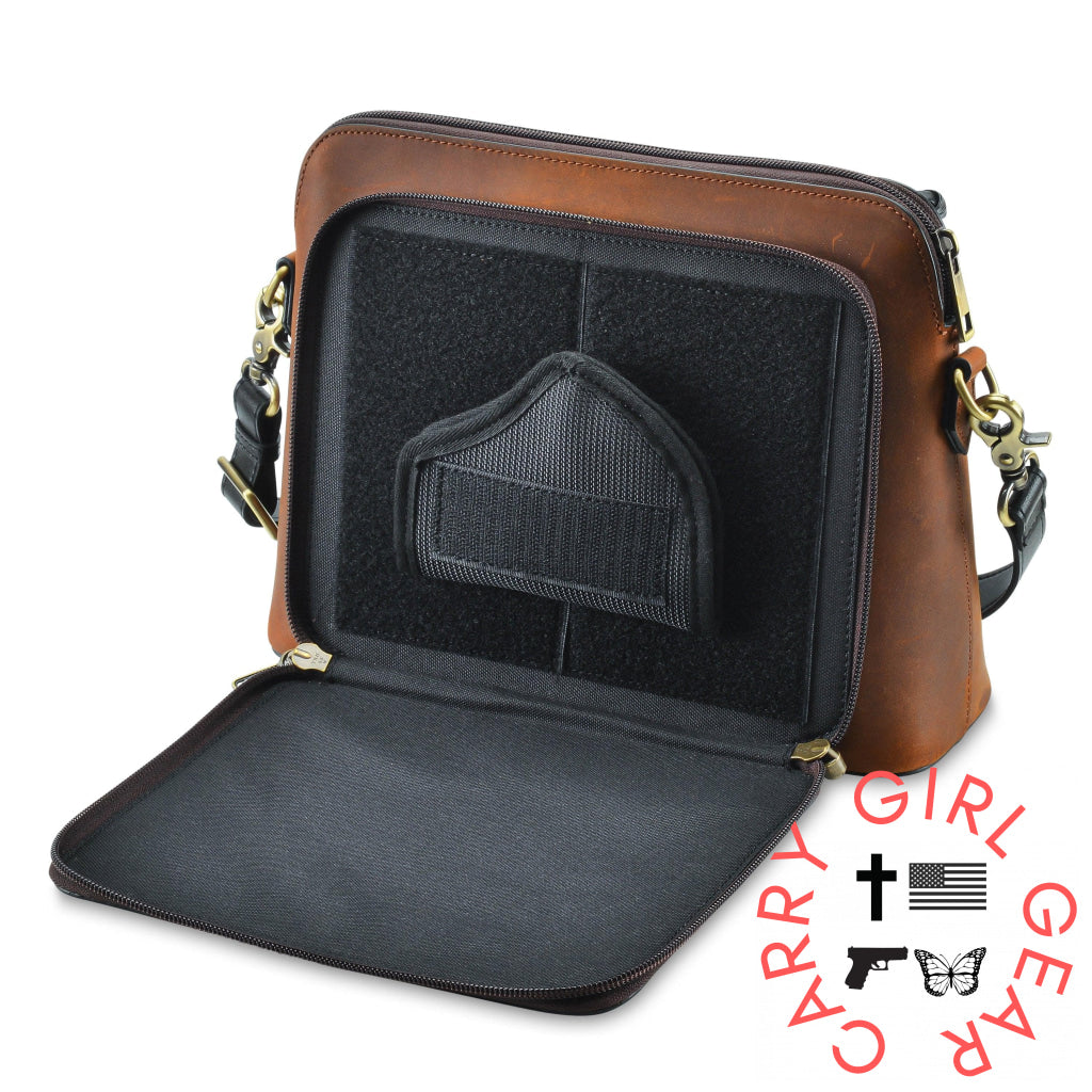 Concealed Carry Evelyn Leather Crossbody By Lady Conceal Bags