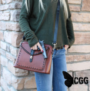 Concealed Carry Evelyn Leather Crossbody By Lady Conceal Bags