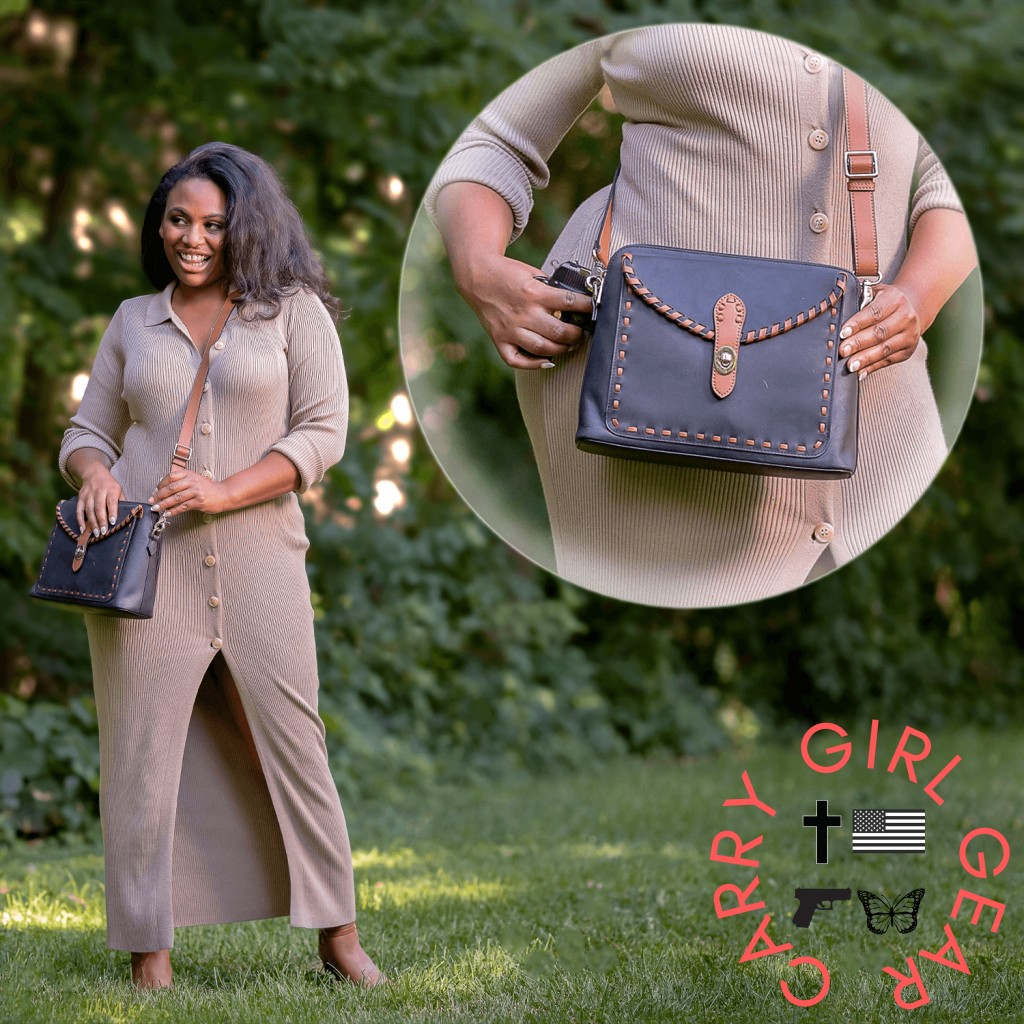 Concealed Carry Evelyn Leather Crossbody By Lady Conceal Bags