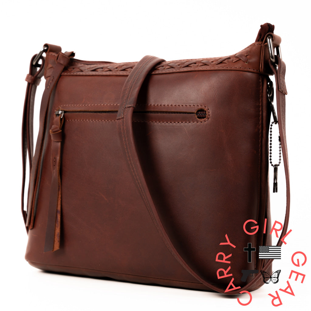 Concealed Carry Faith Leather Crossbody By Lady Conceal Bags