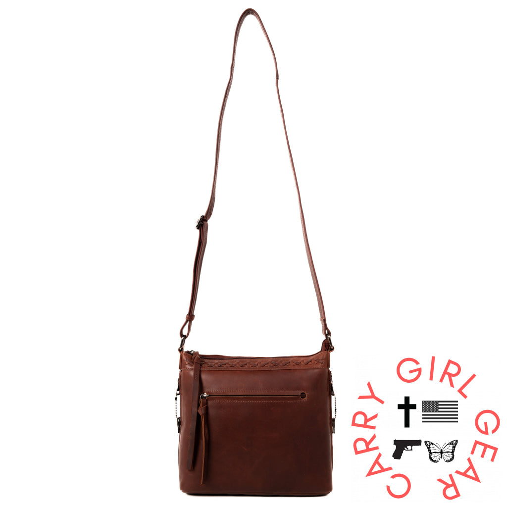 Concealed Carry Faith Leather Crossbody By Lady Conceal Bags
