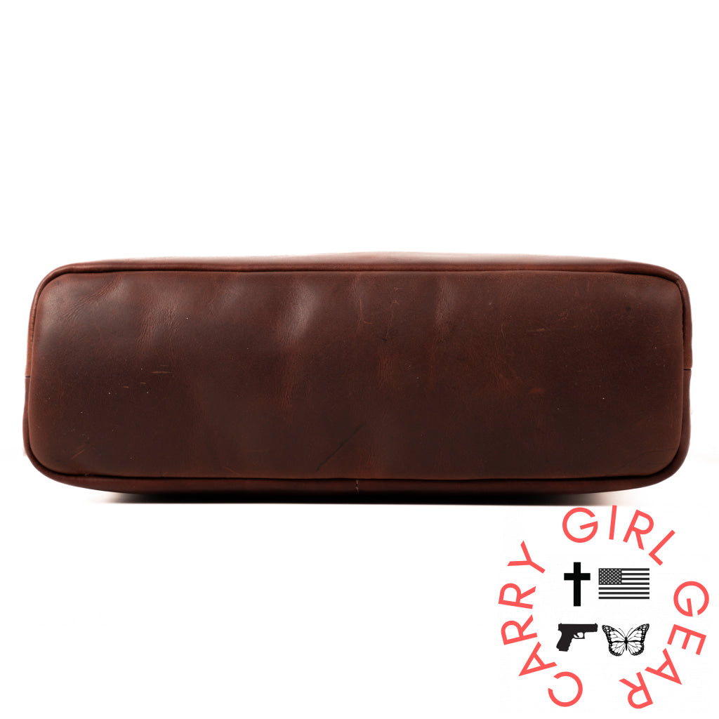 Concealed Carry Faith Leather Crossbody By Lady Conceal Bags