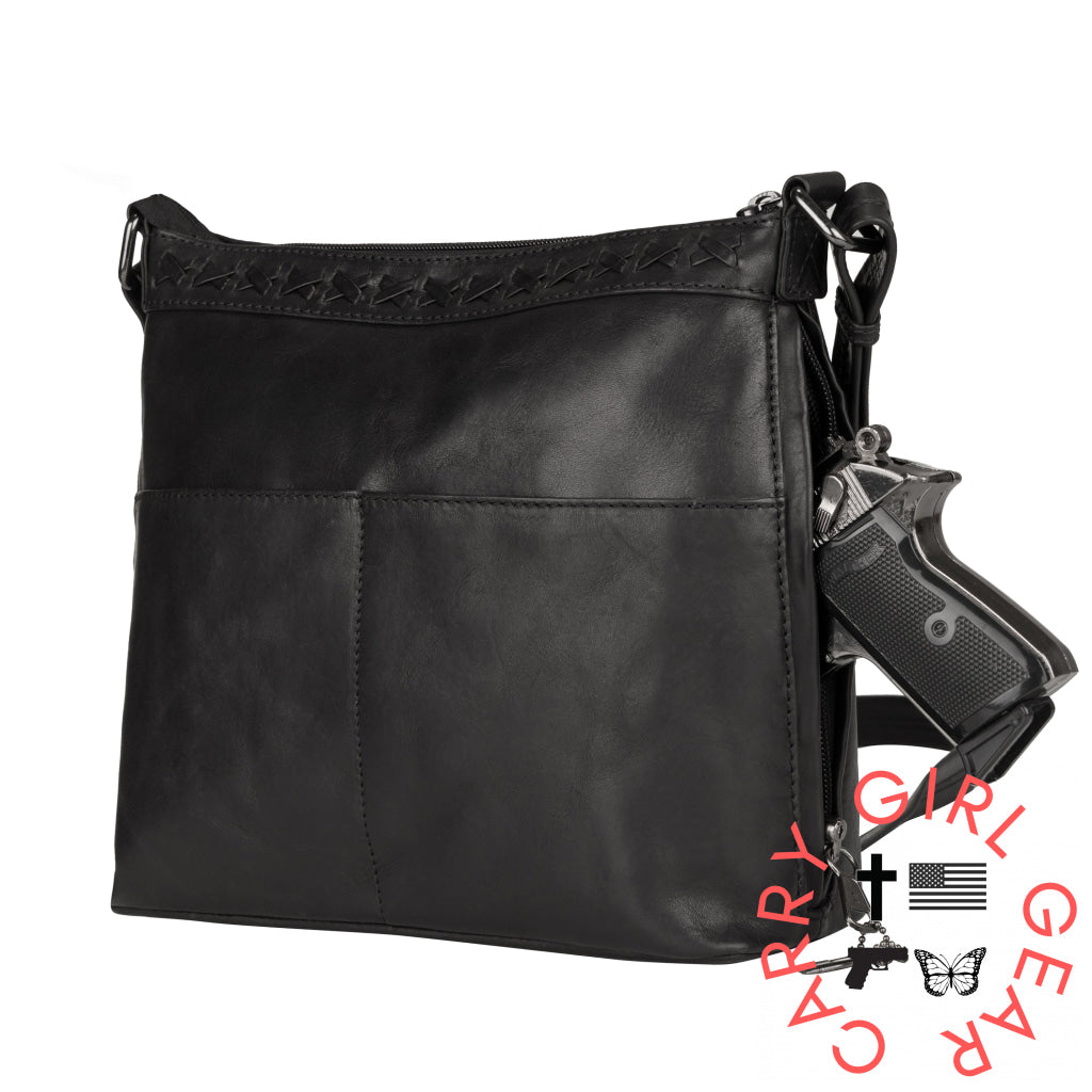 Concealed Carry Faith Leather Crossbody By Lady Conceal Bags