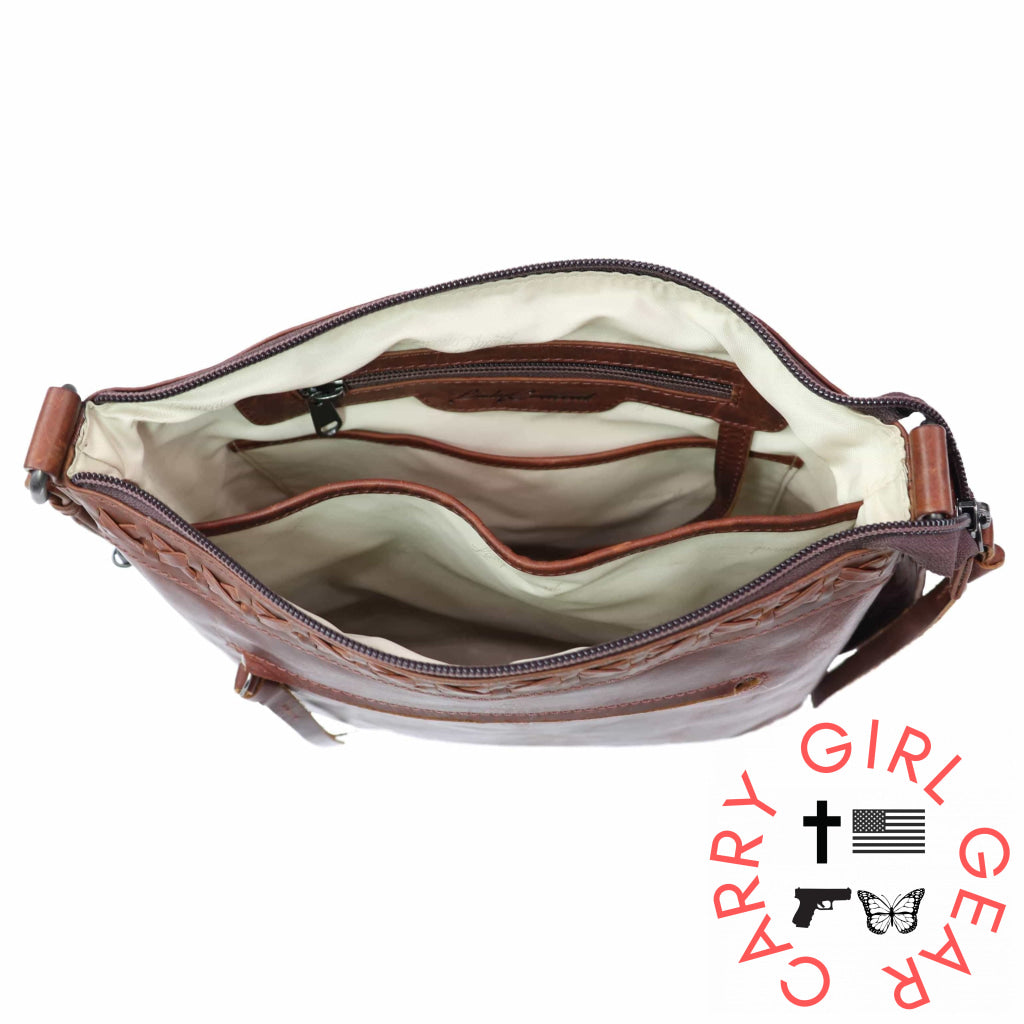 Concealed Carry Faith Leather Crossbody By Lady Conceal Bags