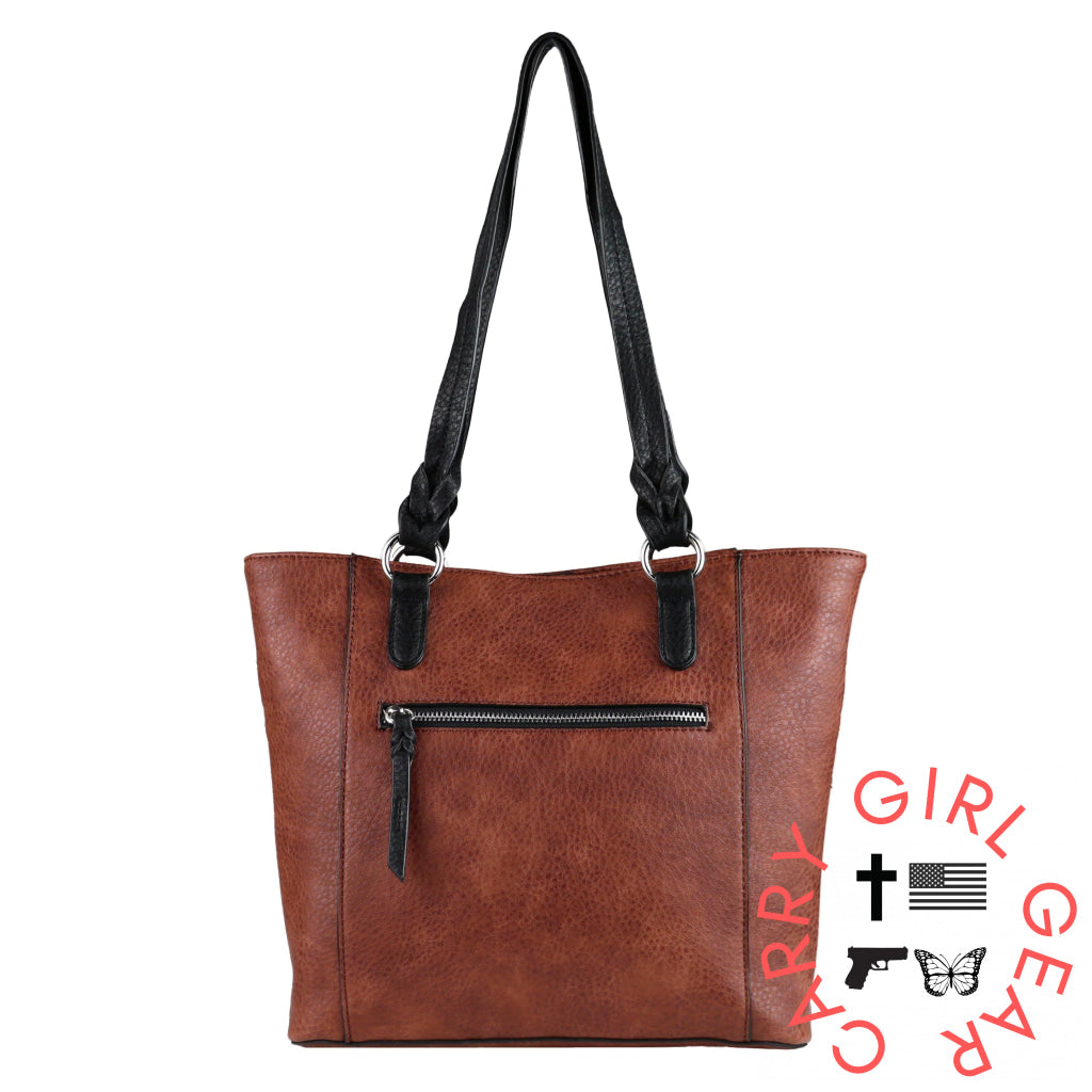 Concealed Carry Grace Tote By Lady Conceal Mahogany Totes