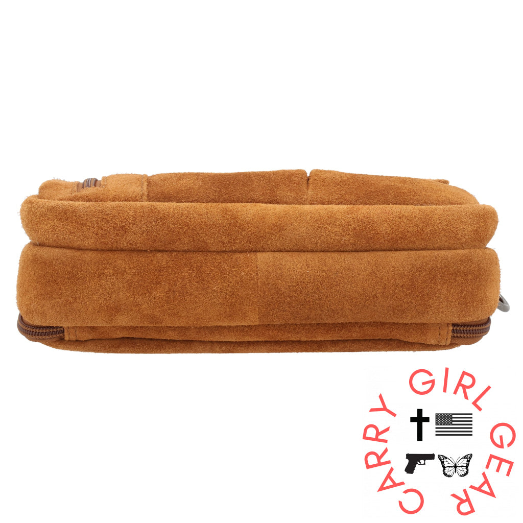 Concealed Carry Hadley Suede Crossbody By Lady Conceal Bags