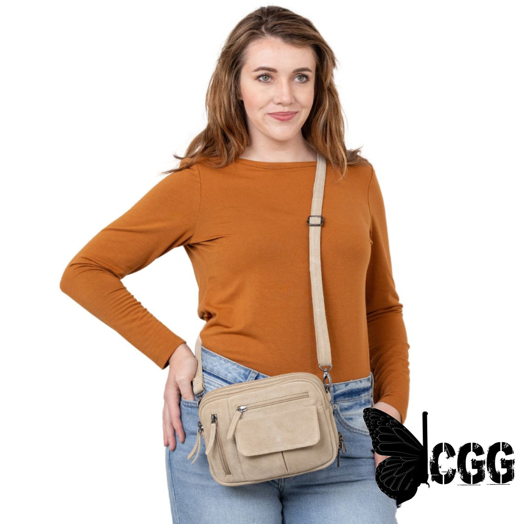 Concealed Carry Hadley Suede Crossbody By Lady Conceal Bags