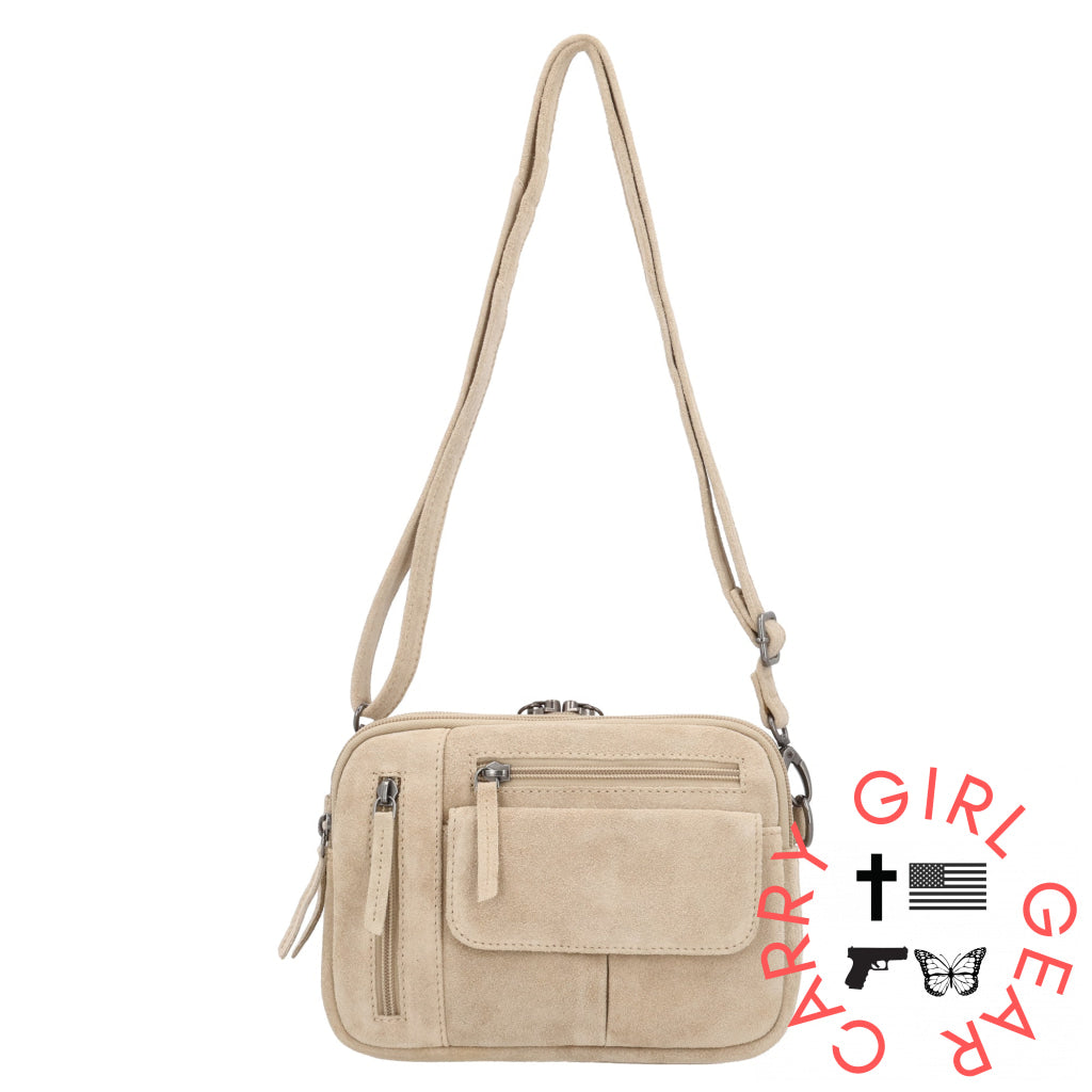 Concealed Carry Hadley Suede Crossbody By Lady Conceal Bags