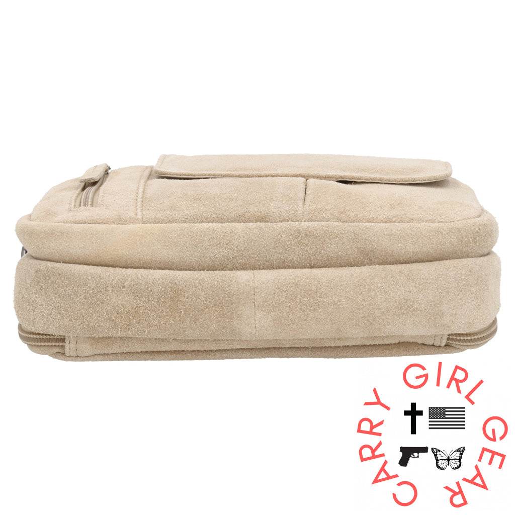 Concealed Carry Hadley Suede Crossbody By Lady Conceal Bags