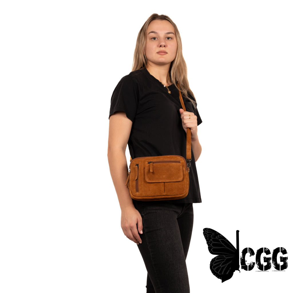 Concealed Carry Hadley Suede Crossbody By Lady Conceal Bags