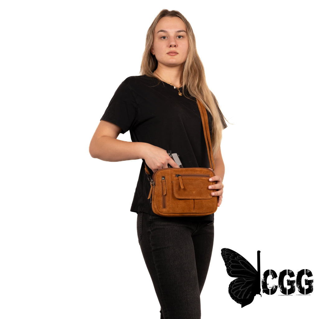 Concealed Carry Hadley Suede Crossbody By Lady Conceal Bags