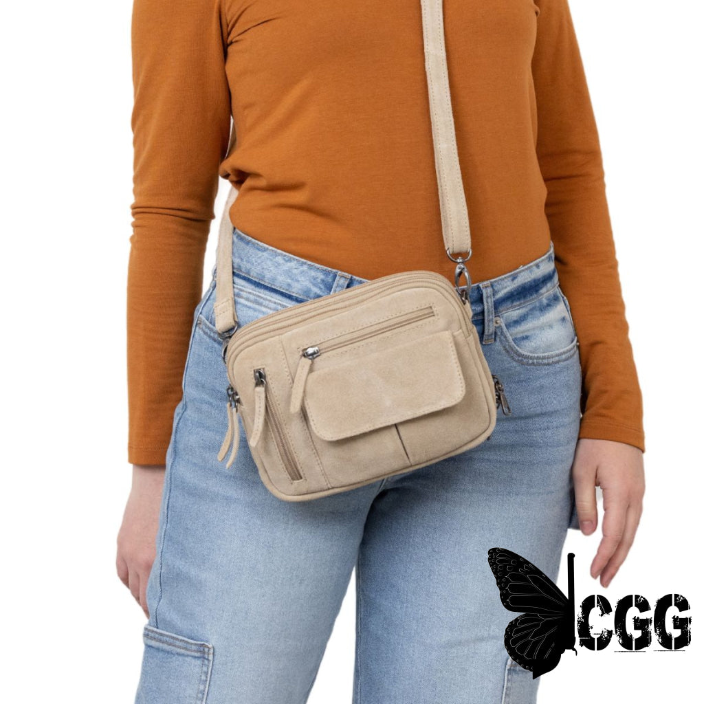 Concealed Carry Hadley Suede Crossbody By Lady Conceal Bags