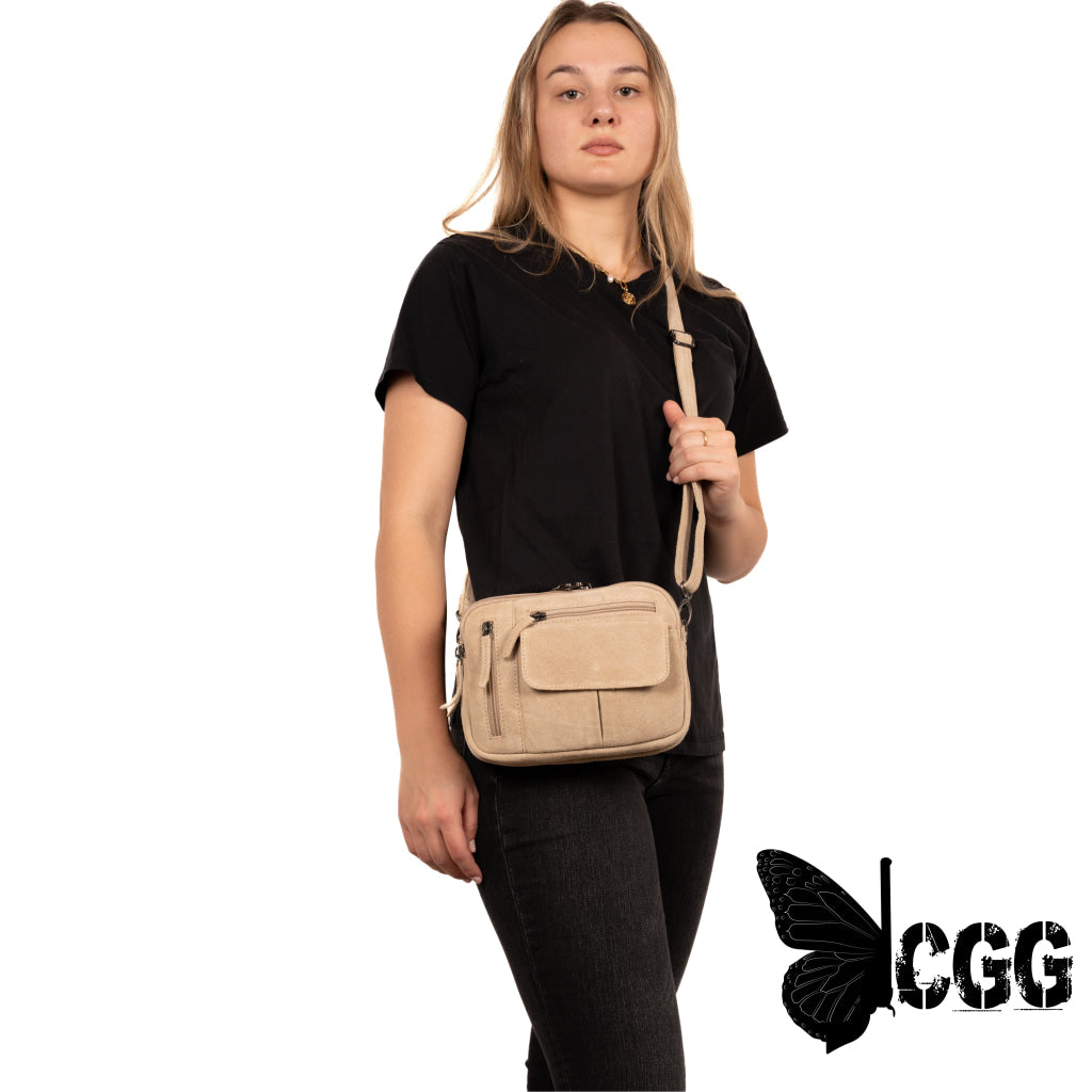 Concealed Carry Hadley Suede Crossbody By Lady Conceal Bags