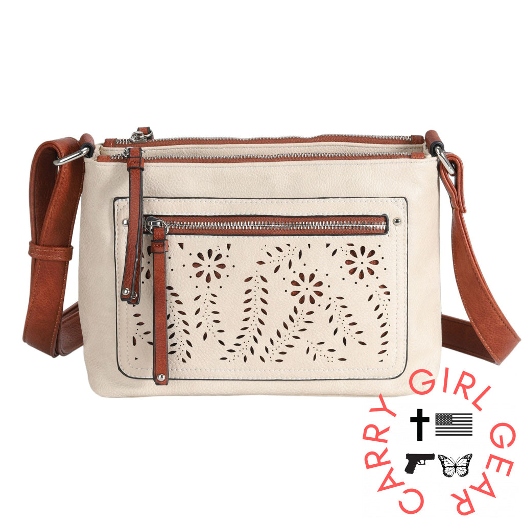Concealed Carry Hailey Crossbody by Lady Conceal Bone Crossbody Bags