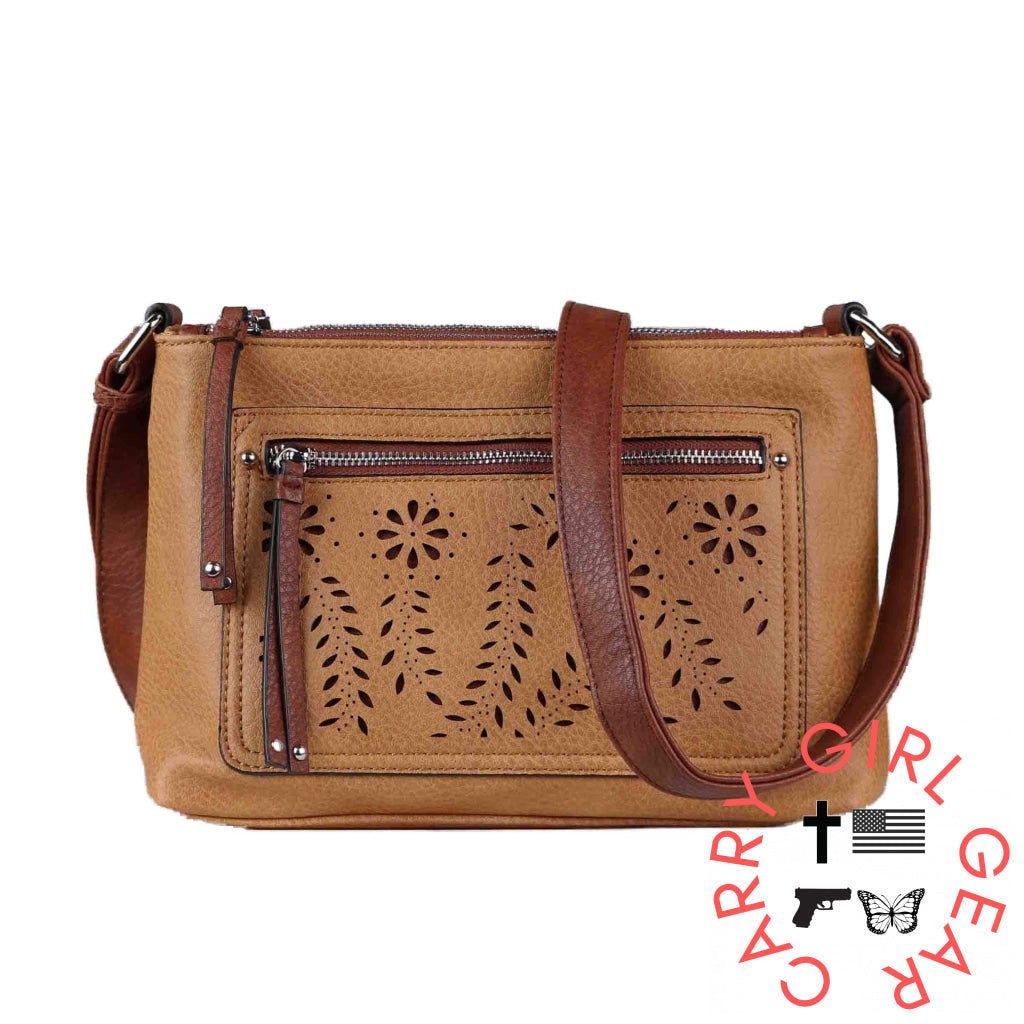 Concealed Carry Hailey Crossbody By Lady Conceal Cinnamon Bags