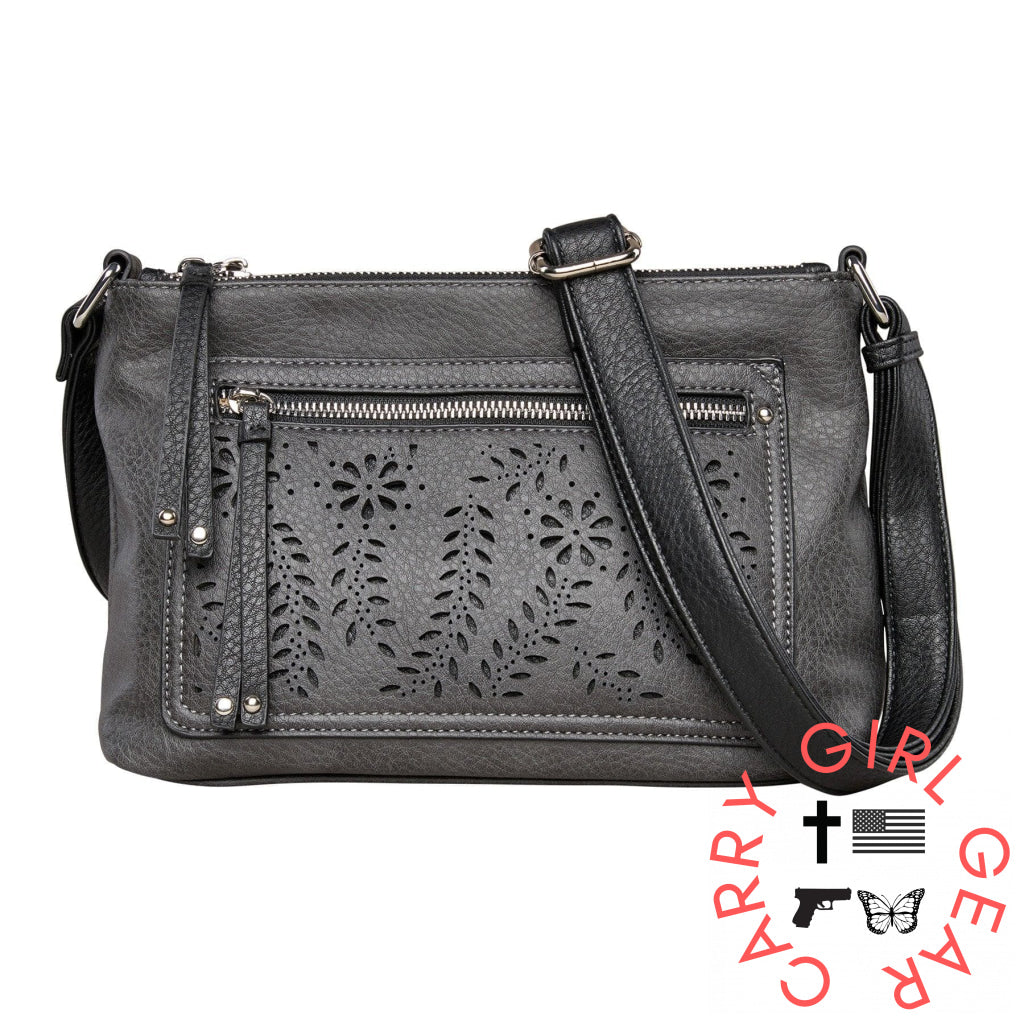 Concealed Carry Hailey Crossbody By Lady Conceal Gray Bags
