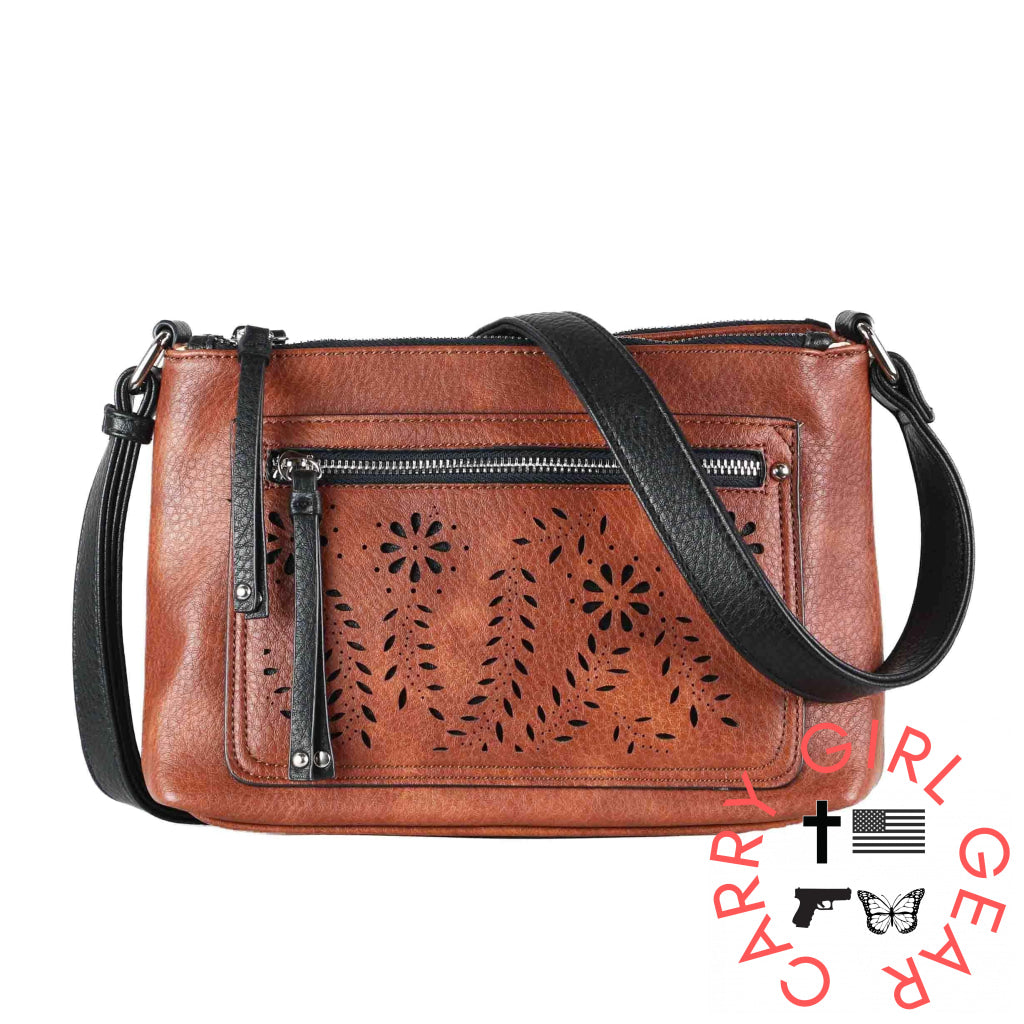 Concealed Carry Hailey Crossbody By Lady Conceal Mahogany Bags