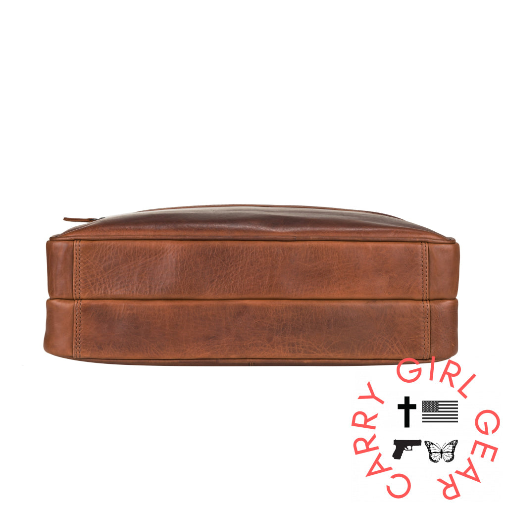 Concealed Carry Hayden Leather Computer Briefcase With Rfid Organizer