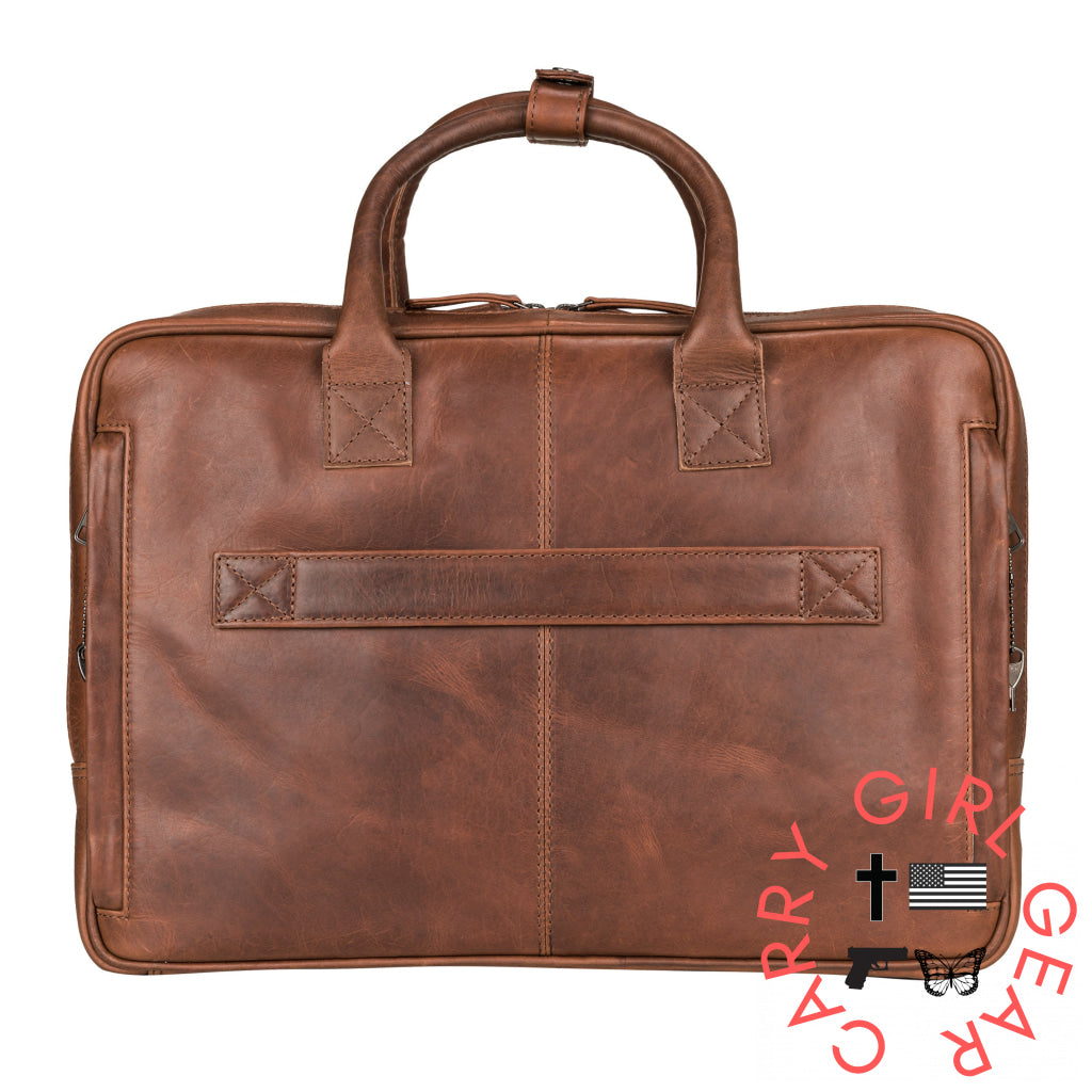 Concealed Carry Hayden Leather Computer Briefcase With Rfid Organizer