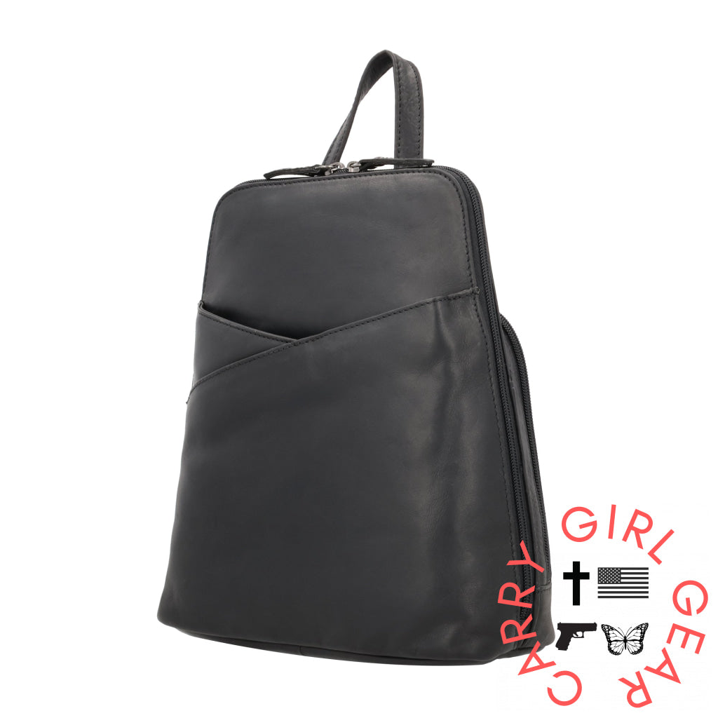 Concealed Carry Jayden Leather Backpack By Lady Conceal Backpacks