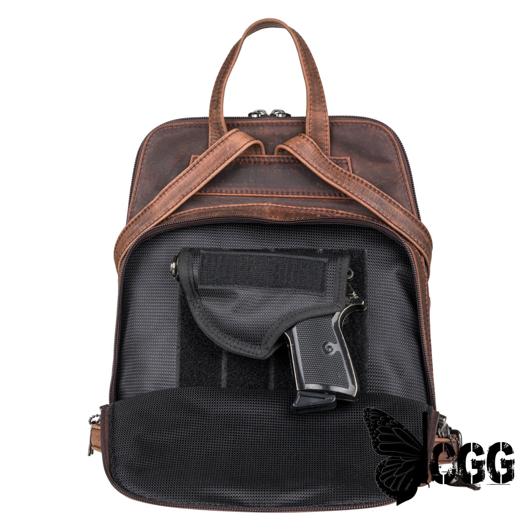 Concealed Carry Jayden Leather Backpack By Lady Conceal Backpacks