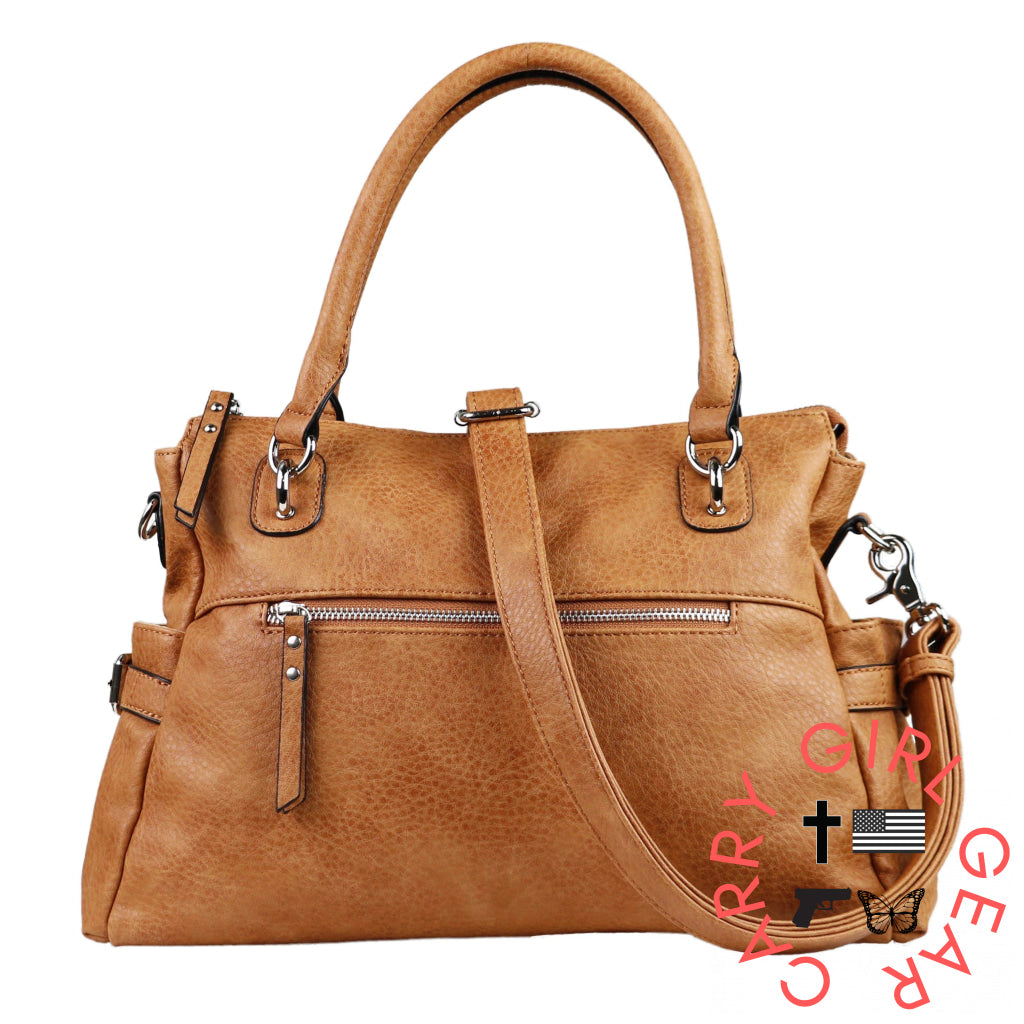 Concealed Carry Jessica Satchel By Lady Conceal Cinnamon Satchels