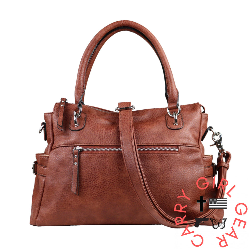 Concealed Carry Jessica Satchel By Lady Conceal Mahogany Satchels