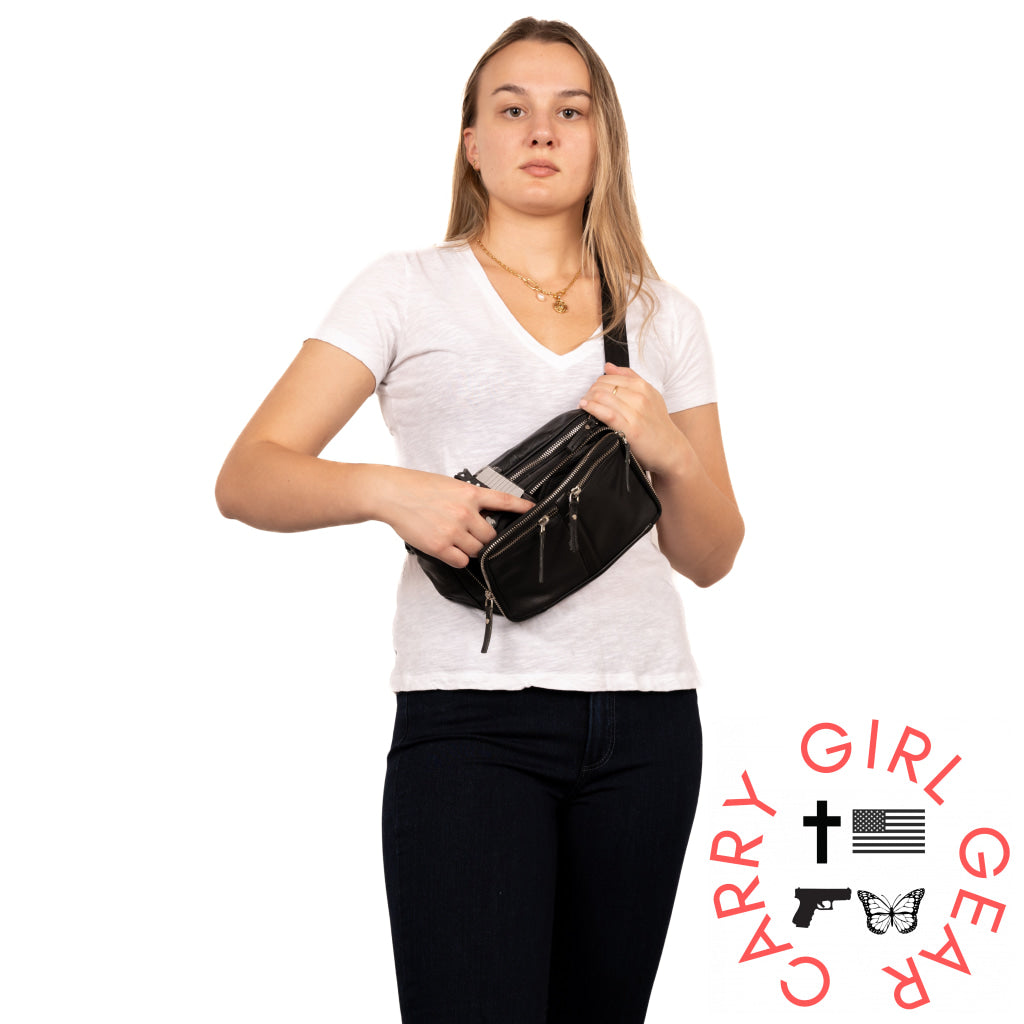 Concealed Carry Jessie Unisex Lambskin Belt Bag by DS Conceal Fanny Packs