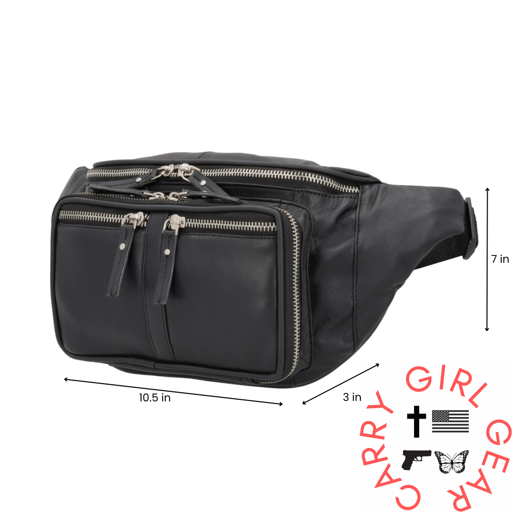 Concealed Carry Jessie Unisex Lambskin Belt Bag by DS Conceal Fanny Packs