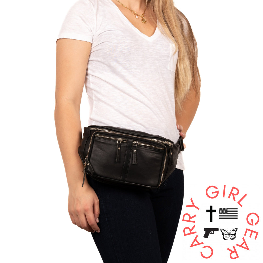 Concealed Carry Jessie Unisex Lambskin Belt Bag by DS Conceal Fanny Packs