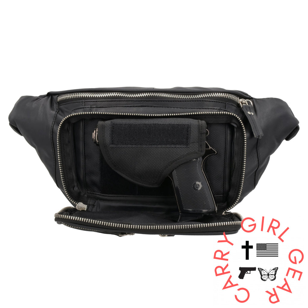 Concealed Carry Jessie Unisex Lambskin Belt Bag by DS Conceal Fanny Packs