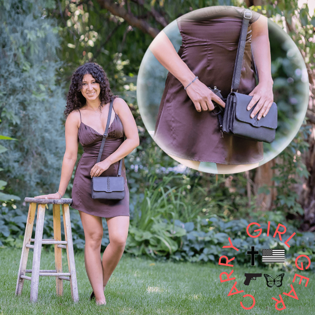 Concealed Carry Jolene Leather Crossbody Organizer By Lady Conceal Bags