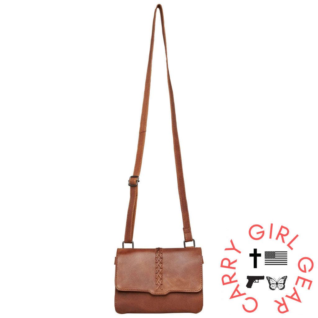 Concealed Carry Jolene Leather Crossbody Organizer By Lady Conceal Bags
