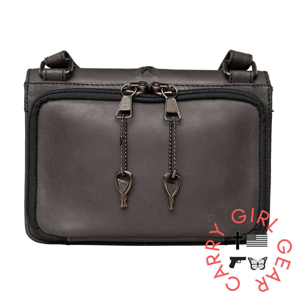 Concealed Carry Jolene Leather Crossbody Organizer By Lady Conceal Bags