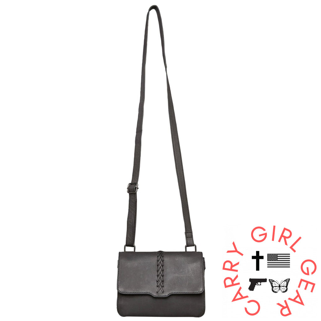 Concealed Carry Jolene Leather Crossbody Organizer By Lady Conceal Bags