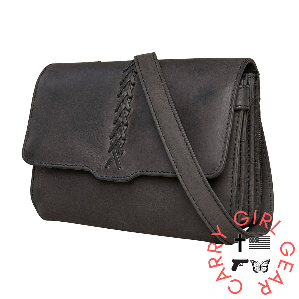 Concealed Carry Jolene Leather Crossbody Organizer By Lady Conceal Bags