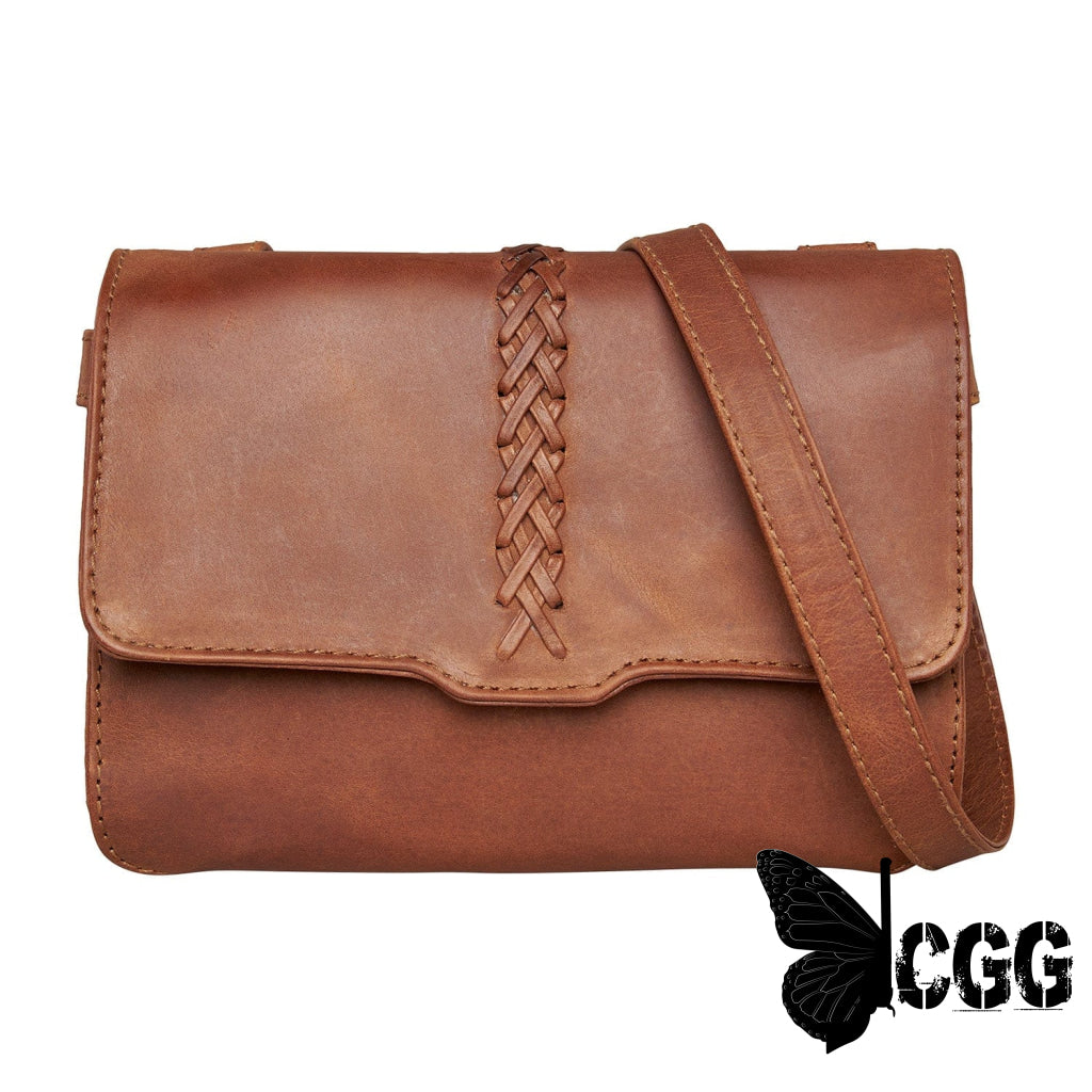 Concealed Carry Jolene Leather Crossbody Organizer By Lady Conceal Cognac Bags