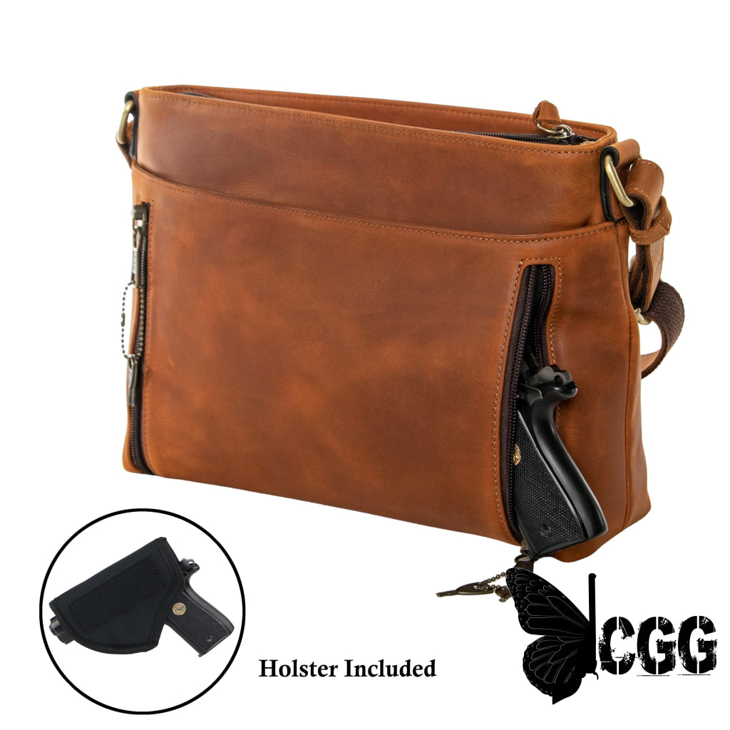 Concealed Carry Josie Leather Crossbody By Lady Conceal Bags