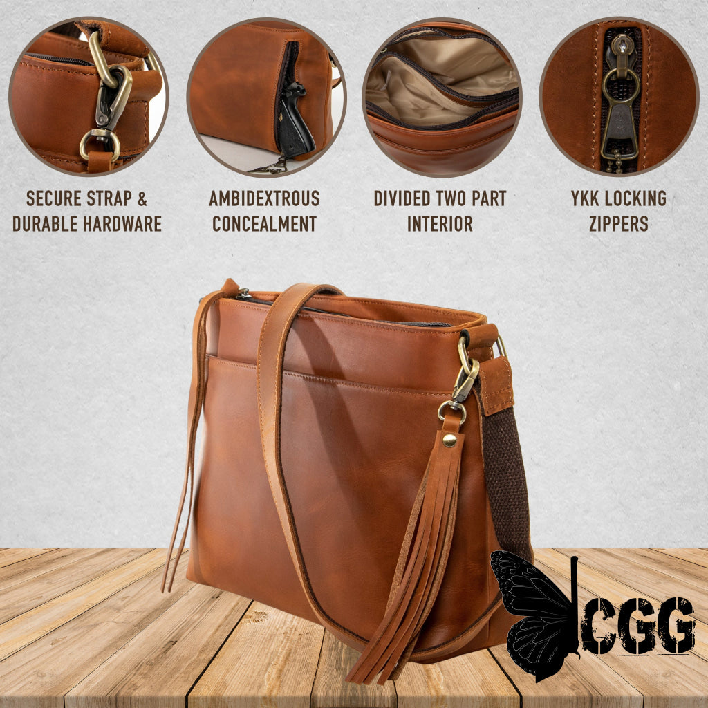 Concealed Carry Josie Leather Crossbody By Lady Conceal Bags