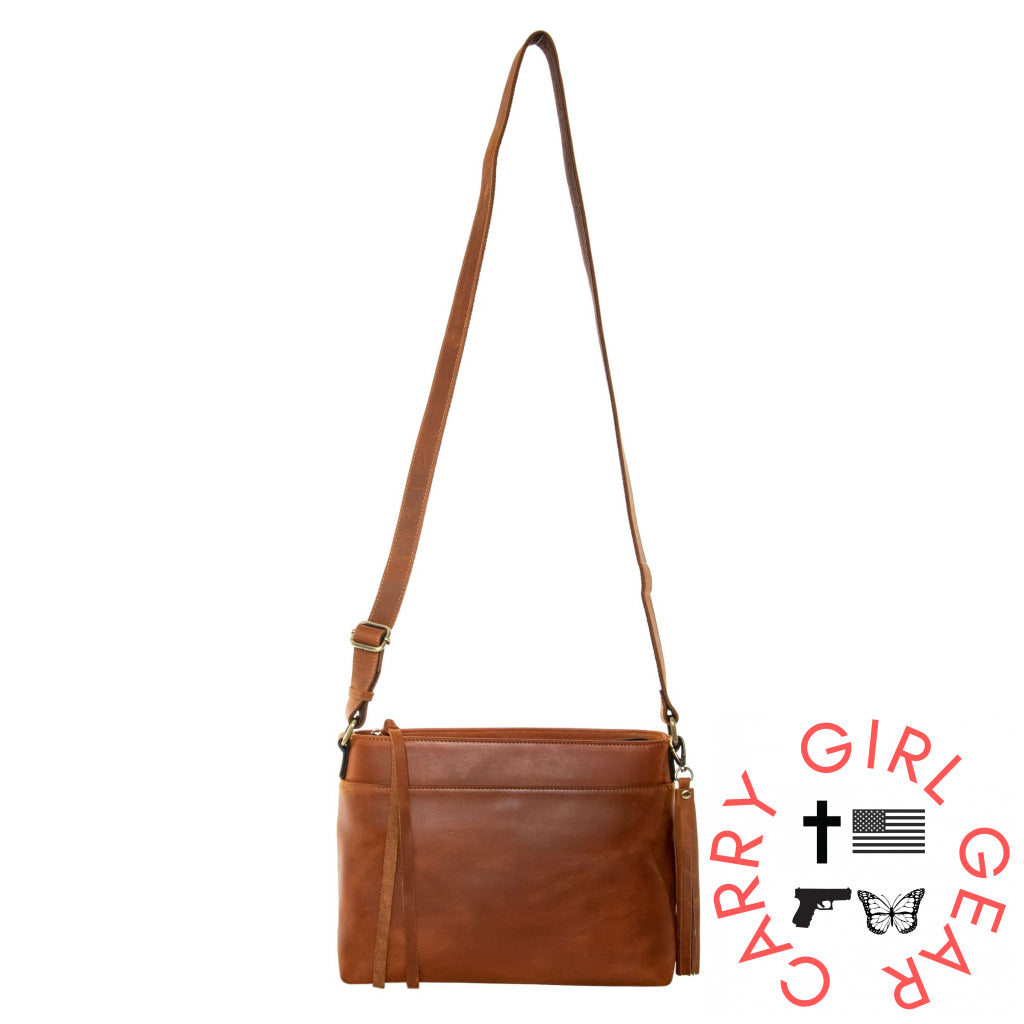 Concealed Carry Josie Leather Crossbody By Lady Conceal Bags