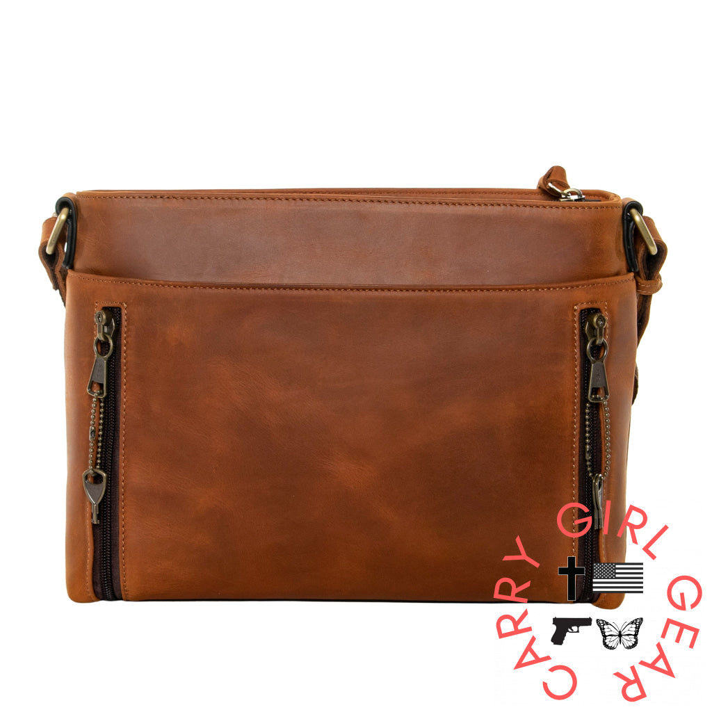 Concealed Carry Josie Leather Crossbody By Lady Conceal Bags