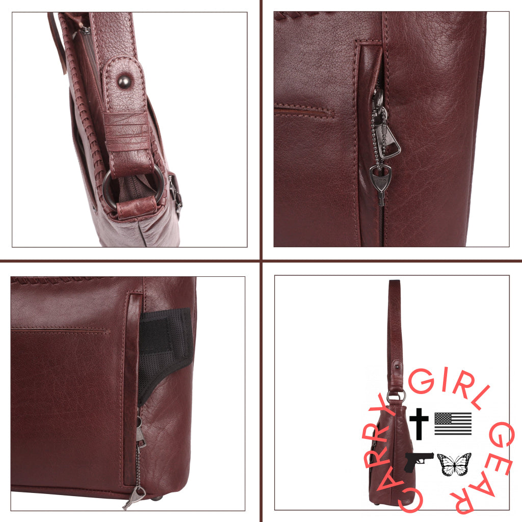 Concealed Carry Juliana Leather Hobo By Lady Conceal Hobos