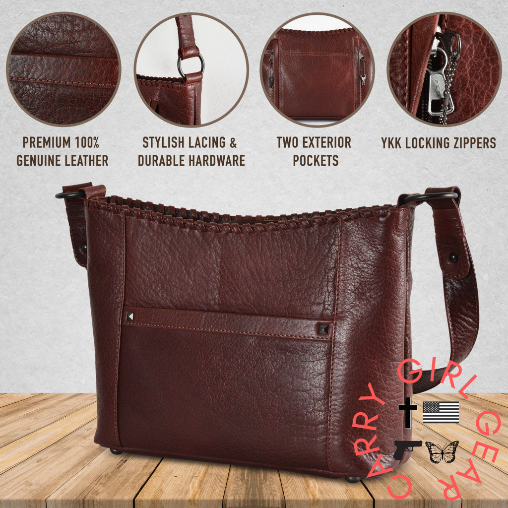 Concealed Carry Juliana Leather Hobo By Lady Conceal Hobos