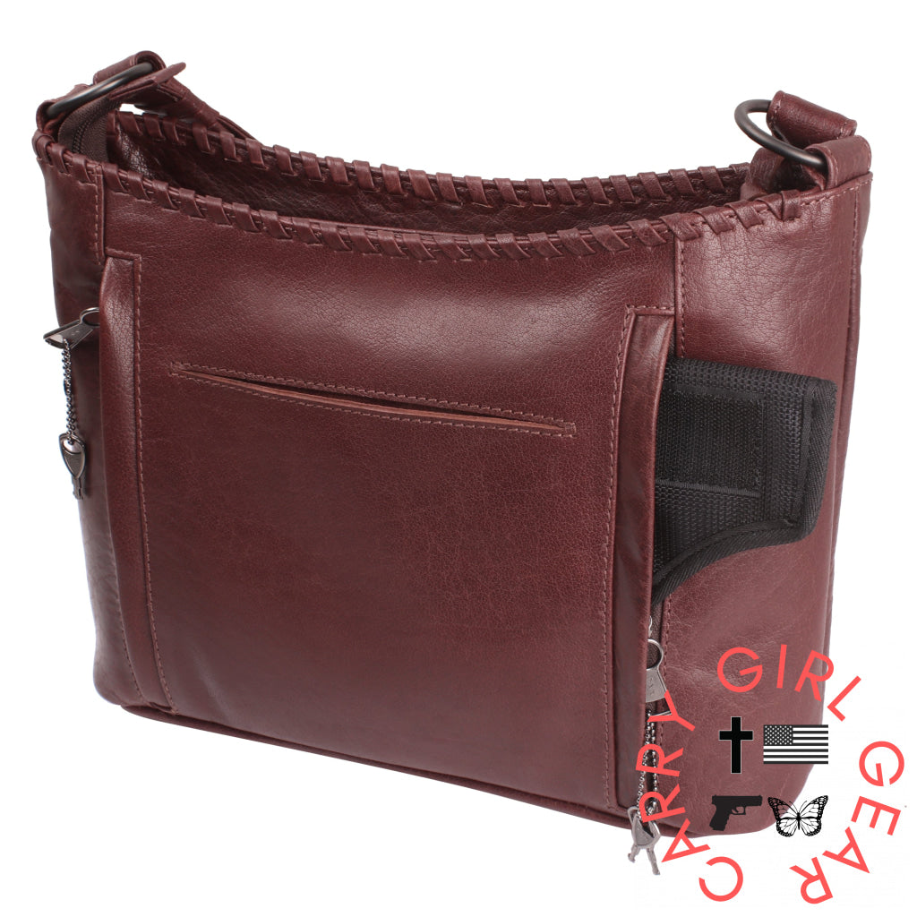 Concealed Carry Juliana Leather Hobo By Lady Conceal Hobos